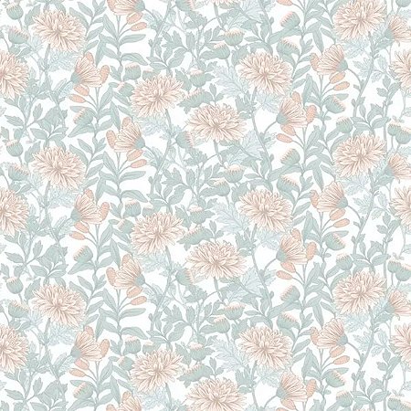 Papel de Parede Le Jardin - Folhas e Flores - M88207 - Non-Woven (TNT)