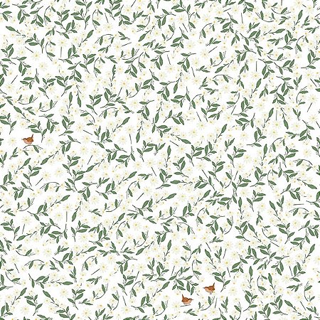 Papel de Parede Passeio no Campo - Folhas e Flores - 602247 - Vinílico