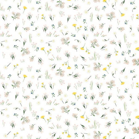 Papel de Parede Passeio no Campo - Folhas e Flores - 602292 - Vinílico