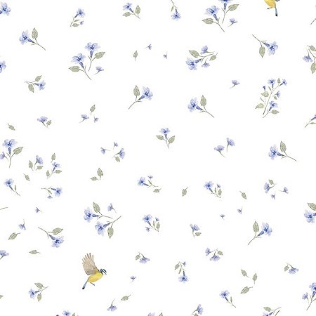 Papel de Parede Passeio no Campo - Folhas e Flores - 602353 - Vinílico