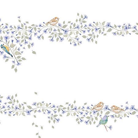 Papel de Parede Passeio no Campo - Folhas e Flores - 602377 - Vinílico