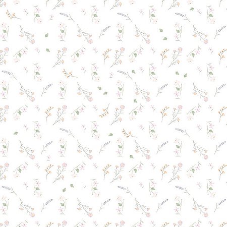 Papel de Parede Passeio no Campo - Folhas e Flores - 602407 - Vinílico