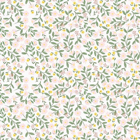 Papel de Parede Passeio no Campo - Folhas e Flores - 602636 - Vinílico