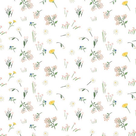 Papel de Parede Passeio no Campo - Folhas e Flores - 602643 - Vinílico