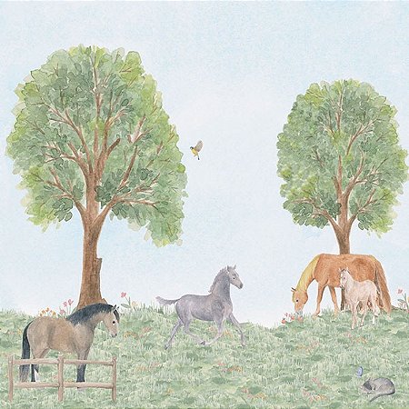 Papel de Parede Passeio no Campo - Infantil - 602780 - Vinílico