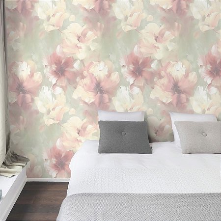 Papel de Parede Rocca - Folhas e Flores - ROC-WKVE3003 - Non-Woven (TNT) - Vinílico