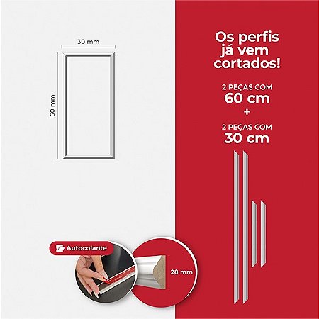 Kit Boiserie - Boiserie - 30x60 - Poliuretano