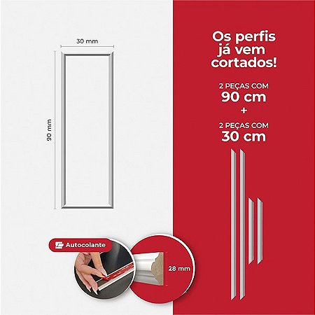 Kit Boiserie - Boiserie - 30x90 - Poliuretano