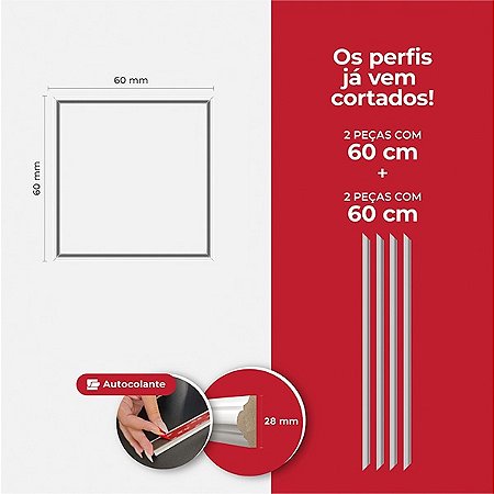 Kit Boiserie - Boiserie - 60x60 - Poliuretano