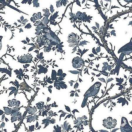 Papel de Parede Refúgio - Folhas e Flores - 4529 - Vinílico