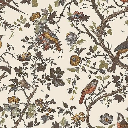 Papel de Parede Refúgio - Folhas e Flores - 4530 - Vinílico