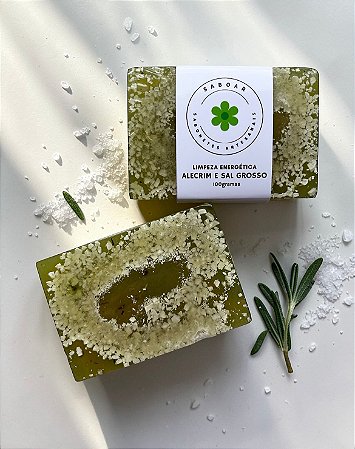 Sabonete de Alecrim e Sal Grosso - Limpeza Energética