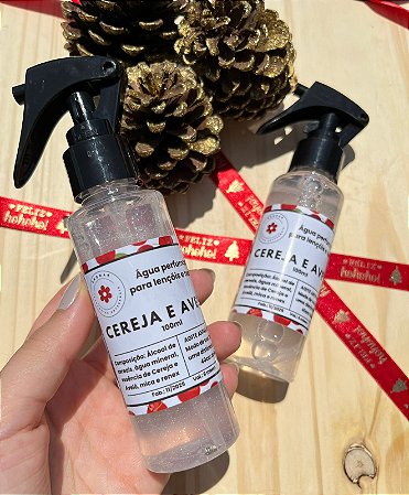 Água Perfumada para Lençóis e Tecidos - Cereja e Avelã