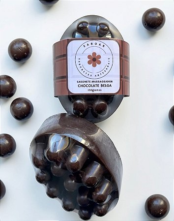 Sabonete massageador - Chocolate Belga