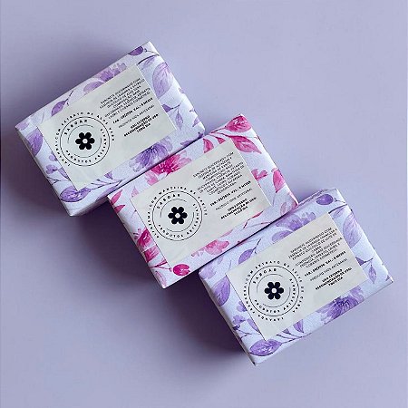 Kit com 3 sabonetes - Lavanda, Alfazema e Lavanda Francesa