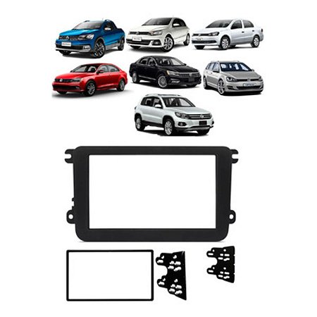 Moldura Central Multimidia 2 Din Amarok Gol G7 G8 Jetta Tiguan Voyage Passat Saveiro Novo Fusca