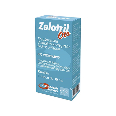 Zelotril Oto Agener Tratamento Otite Externa Cães Frasco 30ml
