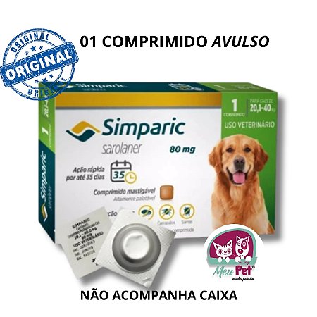 Simparic 20 A 40 Kg - 01 Comprimido