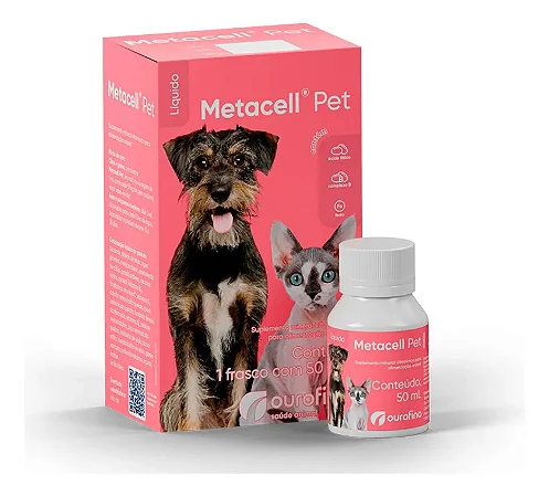 Metacell Pet 50ml Suplemento Vitamina Ferro Para Cao E Gato