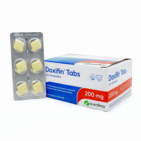 Doxifin Doxiciclina 200mg Ourofino 1 Blister C/ 06 Cp.