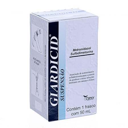 Giardicid Suspensão 50 Ml Cepav Trata Giardia
