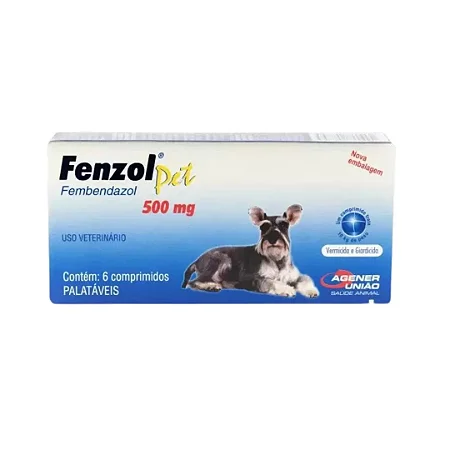 Fenzol Vermífugo Cão Agener União 6 Comprimidos 500mg