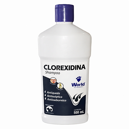 Shampoo Dermatite Clorexidina 500ml World Fragrância Suave