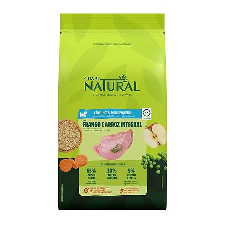 Ração Guabi Natural Cães Filhotes Raças Mini e Pequenas Frango e Arroz Integral 10,1 kg