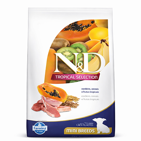 Ração N&D tropical canine puppy mini cordeiro 2+0,5kg