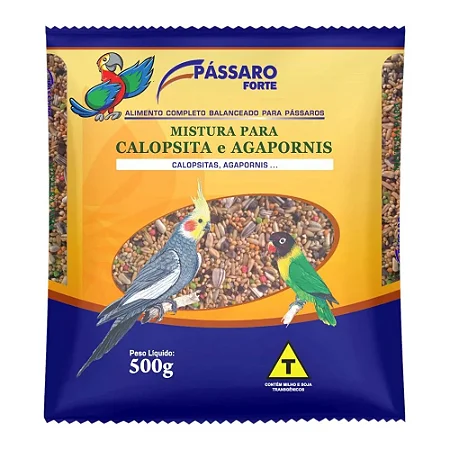 Mistura para Calopsita e Agapornes Pássaro Forte 500 g