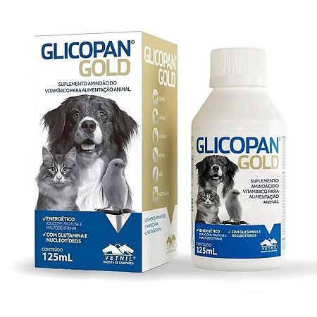 Glicopan Gold Suplemento Para Cães E Gatos Vetnil 125ml