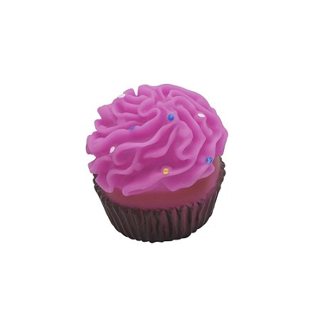 Brinquedo Mordedor Sonoro Bolinho Cupcake Colorido Diferente