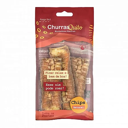 Chips Natural Churrasquito Traqueia para Cães Premium