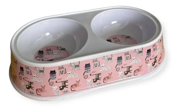 Comedouro Melanina Duplo Redondo 315ml