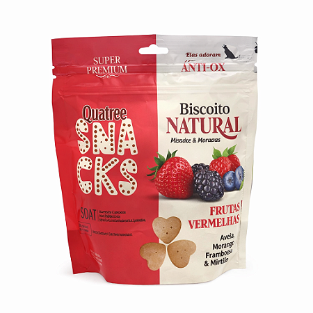 Quatree Snacks Biscoito Natural Frutas Vermelhas 150g