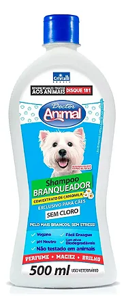 Shampoo Cães Doctor Animal Crivialli Branqueador 500ml