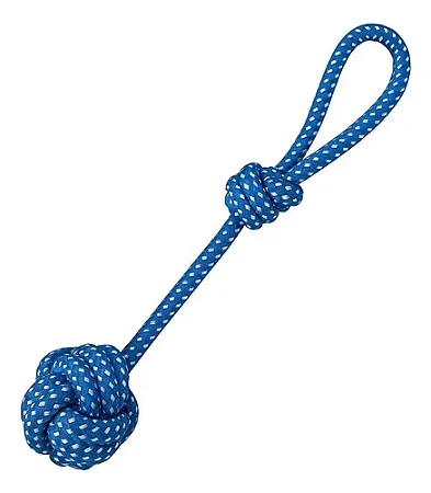 Brinquedo Puxador Pet Cães Mordedor Osso Bola De Corda Forte