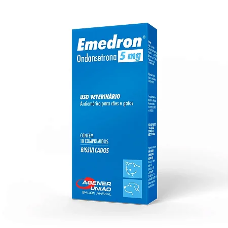 Emedron 5 Mg- Antiemetico P/ Cães E Gatos Agener