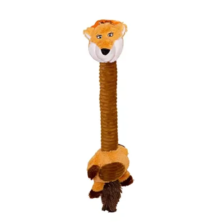 Brinquedo Pelucia Raposa Long Neck para Cães c/ apito 25cm
