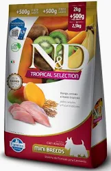 Ração N&D Canine Tropical Can Adt Mini Fgo 10+2kg