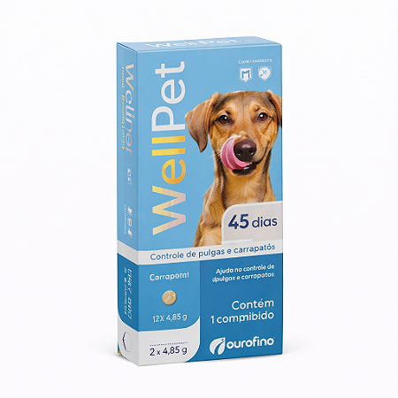 Antipulgas Carrapatos Ourofino Wellpet Cães 4.6-10kg