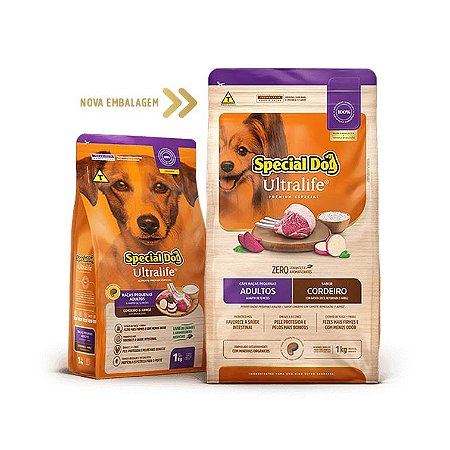 Ração Special Dog Ultra Life Raças peq. Adulto Cordeiro 3kg
