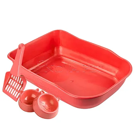 Kit Bandeja Gato Vermelha - Nova Durapet