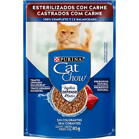 Cat Chow Castrados Carne Ao Molho85g