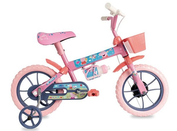 Bicicleta Infantil Peppa Aro 12 Rosa