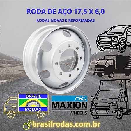Rodas de aço ou ferro 8 furos novas para F-4000 - VUC - Micro ônibus aro 17,5 x 6,0 Pneu 275