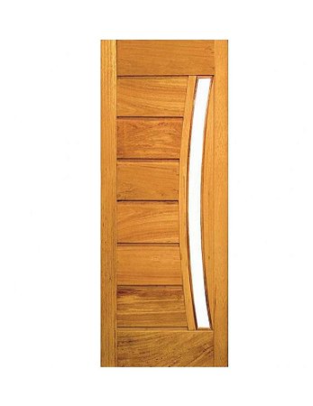 Porta Pavuna com Visor - Madeira Maciça - Angelim