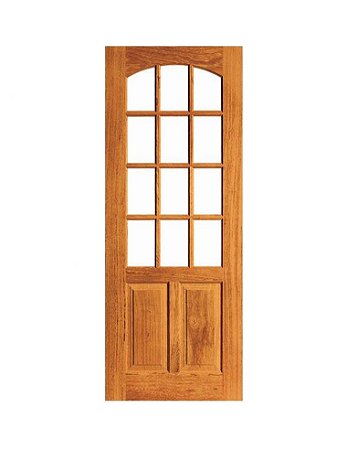 Porta Floresta Vidrinho - Madeira Maciça - Angelim