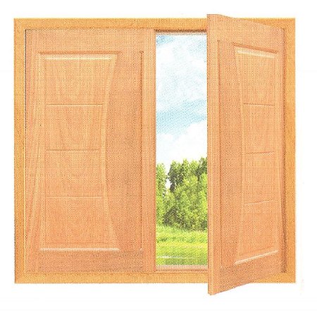 Janela de Abrir Pavuna - Madeira Maciça - Angelim