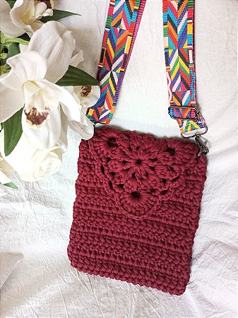 Bolsa Boho de Crochet - Modelo Retrô